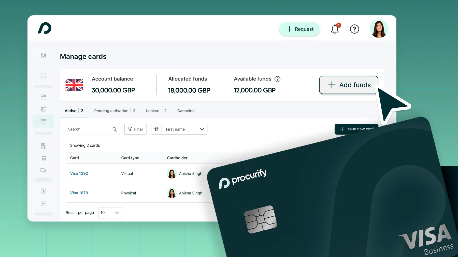 Procurify Product Launch - UK Spending Cards